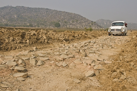 Bumpy track to the Barabar Caves