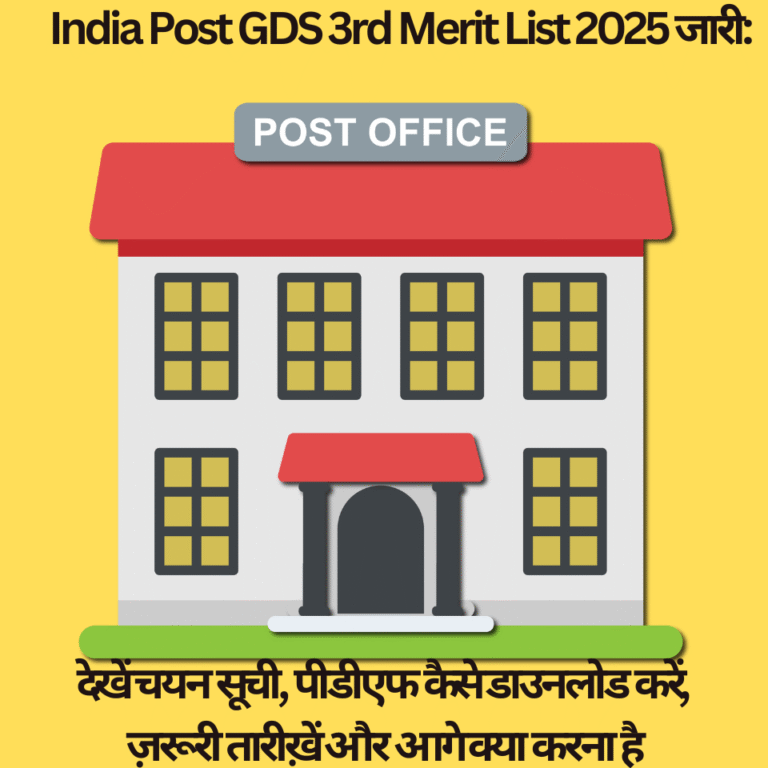 India Post GDS 3rd merit list 2025